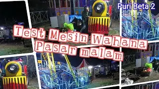 Tes mesin wahana hiburan rakyat || pasar malam #agusroychannel