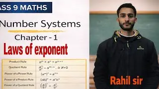 CLASS 9TH NUMBER SYSTEM LAWS OF EXPONENTS &  EX 1.5 ONE SHOT 🔥#RAHIL_REYAZ