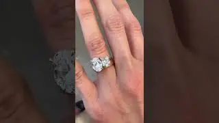 Two Stone Diamond Engagement Ring With Bridal Stackable Band !!!