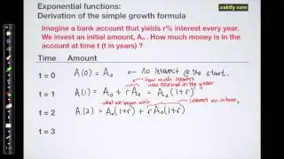 Exponential growth: The simple growth formula