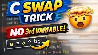 SWAP two variables using bitwise XOR Operator in C Programming... #swapvariables #cprogramming