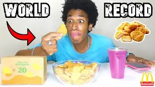 Most McDonalds Chicken Nuggets Eaten In 1 Minute (World Record Broken)
