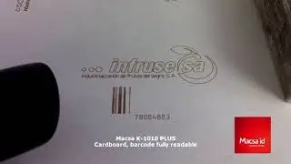 Macsa ID: Laser printing on Cardboard, Barcode fully readable