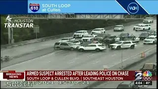 Armed suspect arrested after leading police on chase