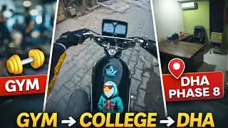 GYM &rarr; COLLEGE &rarr; DHA | Full Day Moto Vlog 🏍️🔥|ALI_ANIMALLOVER #motoVlog #DailyVlog #PakistanVlog  
