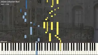 JS Bach - French Suite No 4 in E-flat Major BWV 815 | Piano Synthesia | Library of Music