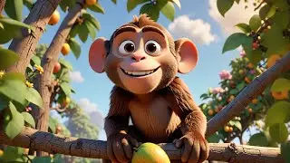 Max Monkey Eats Mangoes | Fruit Song for Kids | Fun Animal Rhyme & Preschool Learning