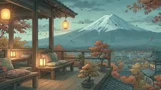 🍂 4K Ghibli Lofi: Serene Mount Fuji Ambience (Autumn Chill/Study Music 2026) Focus & Sleep