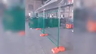 RAL 6005 Dark Green Powder Coated Temporary Fencing /Construction Fence Panels