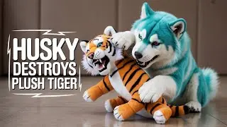 Mean Furry Plays With Plush Tiger 🐯✨ And destroys it!