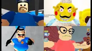 BARRY'S PRISON RUN Vs BRUNO'S FAMILY PRISON Vs Mr.Mix V BARRA'S GRANNY HOUSE #robloxedit #robloxobby