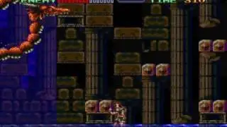 Super Castlevania IV - Boss 3 Orphic Vipers No Damage, No Sub Weapons