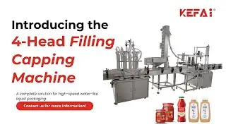 4-Head Automatic Liquid Filling & Capping Machine | High-Speed Water Filling Line