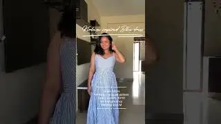 Vintage blue colour midi dress #meeshoapp #onlineshopping #youtubeshorts