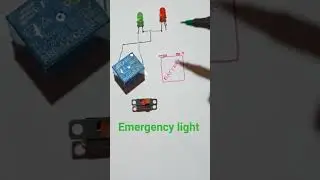 Emergency light 🚨 on and off//with 12volt relay and 09volt battery 🔋