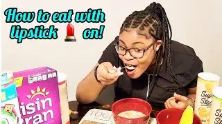 How to eat with lipstick on! Just do the do!