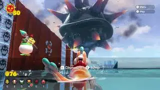Mario, Bowser Jr., And Plessie Waiting For Fury Bowser To Rise! -Bowser&rsquo;s Fury