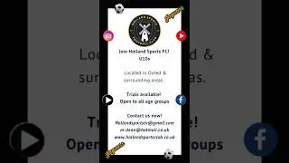 Join Holland Sports FC: Exciting Opportunities for Football Players! #grassroots #football #trials