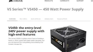 Corsair VS450 Power Supply Unit - Unboxing
