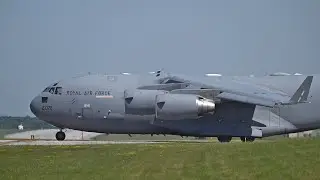 RAF C-17A Departure Up Close | Pease ANGB (PSM)