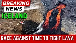 They are racing, trying to keep up with the Lava that is flowing towards the Power Plant #iceland