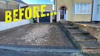 Looking like new after pressure washing driveway and front garden #drivewaycleaning #transformation