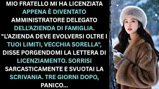 Mio fratello mi ha licenziato appena diventato direttore azienda familiare. Ho riso subito.