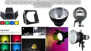 Godox Bd 04 barndoor grid gel set, Rft 7 reflector & s2 bracket for creative photo video lighting