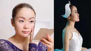 【2.アイメイク】バレエメイク（つけまつげ、アイライン、白ベース）
