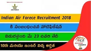Indian air Force Recruitment 2018 Notification Complete Details || Education Concepts