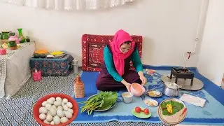 Rural life in Iran | The village girl cooks eggs tastier than meat