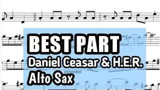 Best Part Alto Sax Sheet Music Backing Track Play Along Partitura