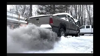 6.0 powerstroke cold start, LOTS of cranking + High idle!