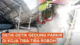 Detik-detik Gedung Parkir di Koja Roboh, Nyaris Timpa Anak-anak!