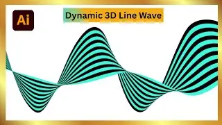 Create Dynamic 3D line Wave in Adobe Illustrator | Rizvi Graphic Designer #3d #dynamic #video #edit 