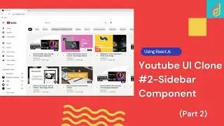 ReactJS Youtube UI Clone Tutorial | #2-Sidebar Component (Part 2)