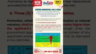 Limitation of Expanded Career Progression or DepEd Order 24, s. 2025 #newguidelines #depedranking 🙏😭