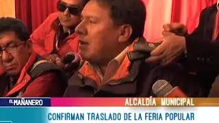 CONFIRMAN TRASLADO DE LA FERIA POPULAR