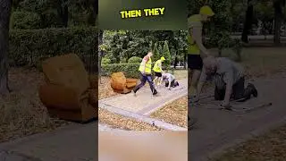 Workers Stop Everything to Help Fallen Old Man in the Park #wholesome