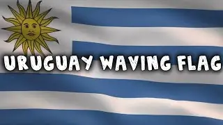 🇺🇾 Uruguay Country Flag Animation | Full HD | 10 Hours