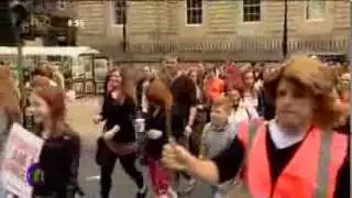 Ginger Pride march in Edinburgh - Newsround report