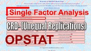 opstat data analysis how to do data analysis in opstat single factor data analysis in opstat crd