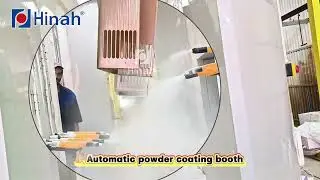 Inside the Powder Coating Booth: Automatic Guns Coating Satellite Dishes #powdercoatingline