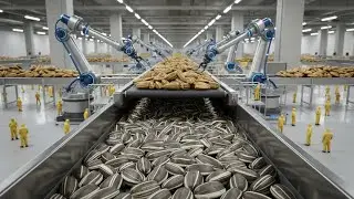 Inside The BIGGEST Sunflower Seed Factory : From Seed to Harvest | All Process AI