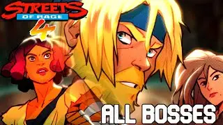 Streets of Rage 4 - ALL BOSSES + Ending [1080p 60fps]