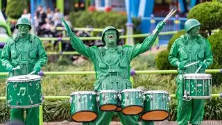 The Green Army Men Corp Drum Line at Disney's Hollywood in Toystory land!