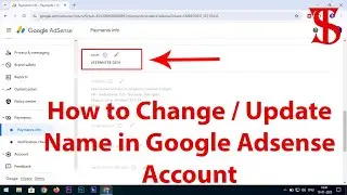 Update Name in Google Adsense Payment Profile | Payment Profile में नाम कैसे अपडेट करे@sonvirtech