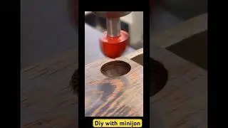drilling half round holes in wenge wood. 🪵 🪚🔨🔥 #woodworking #cool -#satisfying