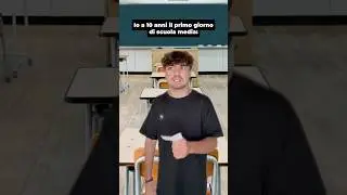 Io a 10 anni il primo giorno di scuola media😂
