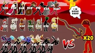 New Baron X20 Vs X999 In Stick War Legacy - Who Will Win The All Stick Figures